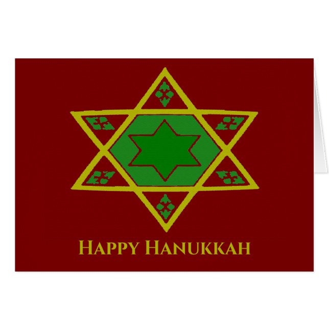 Happy Hanukkah, Star of David (Front Horizontal)