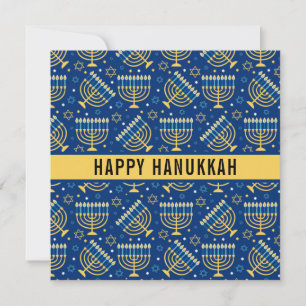 Happy Hanukkah Star of David Cute Trendy  Holiday Card