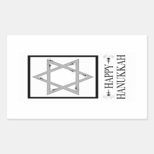 happy hanukkah (star of david elegance) sticker