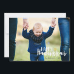 Happy Hanukkah Star of David Holiday Photo Card<br><div class="desc">Stylish and cute Happy Hanukkah Star of David Holiday Photo Card is perfect for all your friends and family this holiday season.  Customize the text with your family name and the year and swap out the picture for a photo of your kids,  pet,  or the whole family.</div>