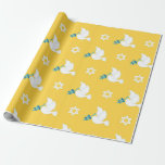 Happy Hanukkah Star of David, kosher Bird Piegon Wrapping Paper<br><div class="desc">Happy Hanukkah. This design represents the star of David,  the kosher Bird Piegon on a yellow background celebrating the historical holiday of Hanukkah. It is the perfect wrapping paper for Hanukkah,  aka Chanukah,  or other special occasions.</div>