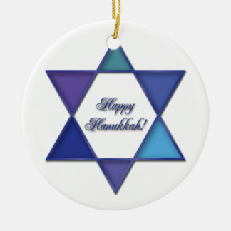 Happy Hanukkah Star of David Ornament