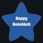 Happy Hanukkah Star Sticker<br><div class="desc">Happy Hanukkah Star Sticker</div>