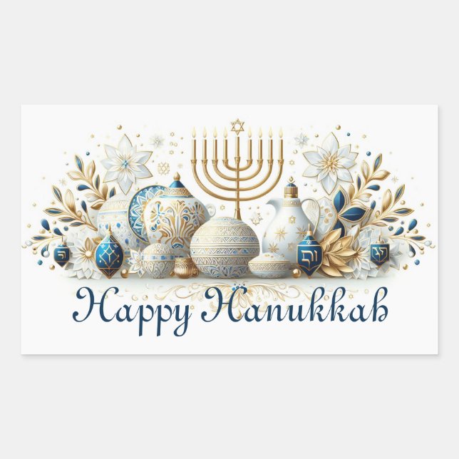 Happy Hanukkah Sticker (Front)