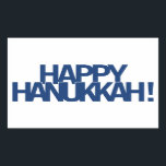 Happy Hanukkah Sticker<br><div class="desc">Happy Hanukkah! Happy Chanukah! Either way you spell it,  celebrate happily with family and friends.</div>