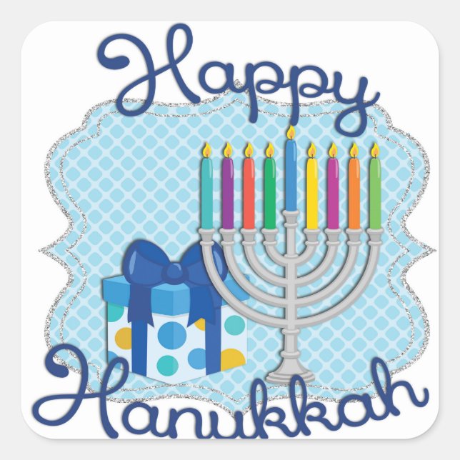 Happy Hanukkah Stickers (Front)