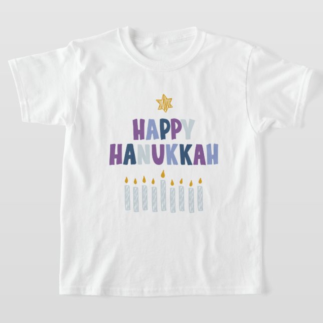 Happy Hanukkah T-Shirt (Laydown)