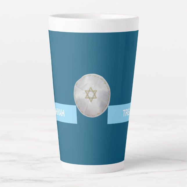 HAPPY HANUKKAH tall Latte Mug (Front)