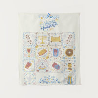 Happy Hanukkah  Tapestry