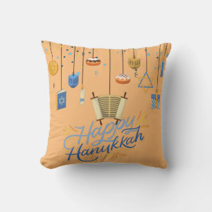 Happy Hanukkah Throw Pillow