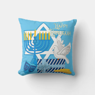 Happy Hanukkah Throw Pillow