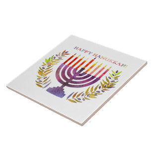 Happy Hanukkah Tile