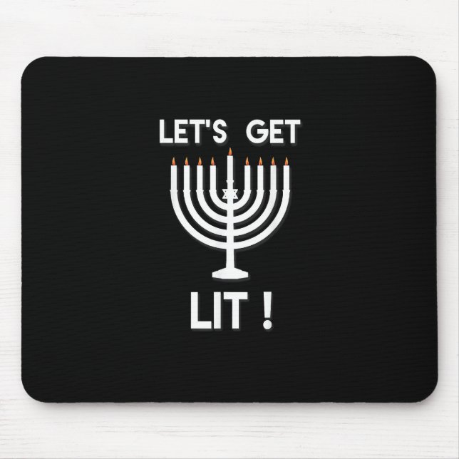 Happy Hanukkah Tis The Season Get Mouse Pad (Front)