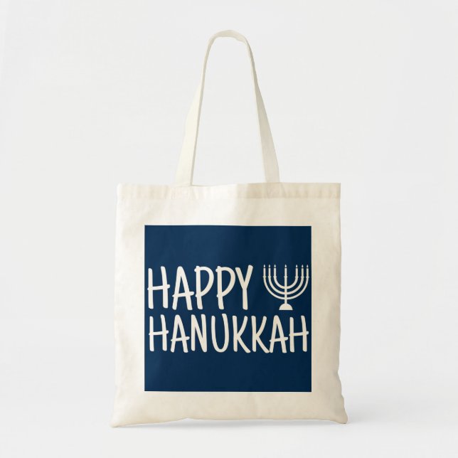 Happy Hanukkah Tote Bag (Front)