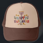 Happy Hanukkah Trucker Hat<br><div class="desc">Customize it with your own design,  or any of ours.</div>