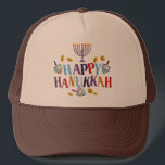 Happy Hanukkah Trucker Hat<br><div class="desc">Customize it with your own design,  or any of ours.</div>