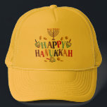 Happy Hanukkah Trucker Hat<br><div class="desc">Customize it with your own design,  or any of ours.</div>