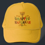 Happy Hanukkah Trucker Hat<br><div class="desc">Customize it with your own design,  or any of ours.</div>