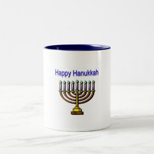 Happy Hanukkah Two-Tone Coffee Mug