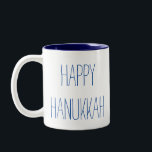 Happy Hanukkah Two-Tone Coffee Mug<br><div class="desc">Happy Hanukkah mug</div>