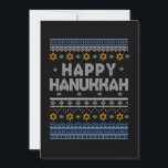 Happy Hanukkah Ugly Shirt Jewish Festival Gift Invitation<br><div class="desc">This "Happy Hanukkah Ugly Shirt Jewish Festival Gift" is the perfect design in celebrating the Jewish festival. Great gift idea for Christmas,  Birthdays and Any Occasions.</div>