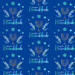 Happy Hanukkah  Wrapping Paper<br><div class="desc">Celebrate eight days and eight nights of the Festival of Lights with Hanukkah cards and gifts. The festival of lights is here. Light the menorah, play with the dreidel and feast on latkes and sufganiyots. Celebrate the spirit of Hanukkah with friends, family and loved ones by wishing them Happy Hanukkah....</div>