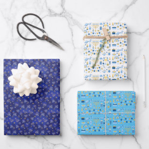 Happy Hanukkah Wrapping Paper 3 Pack