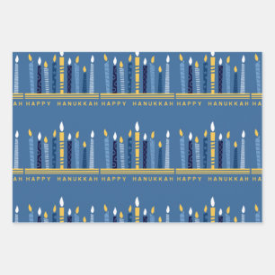 Happy Hanukkah Wrapping Paper Sheet