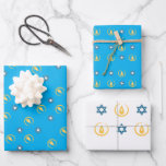 Happy Hanukkah Wrapping Paper Sheet<br><div class="desc">Happy Hanukkah</div>