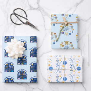 Happy Hanukkah Wrapping Paper Sheets
