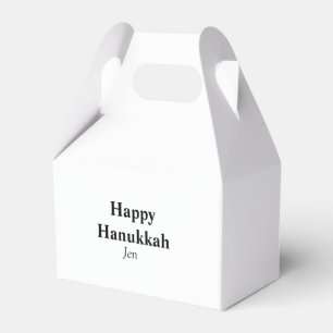 Happy Hanukkah your name text image editable Favor Box