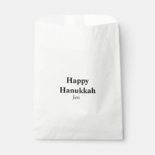 Happy Hanukkah your name text image editable Favour Bag