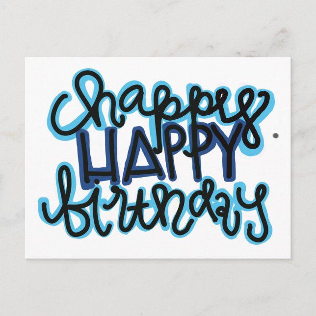 Happy happy birthday postcard (Front)