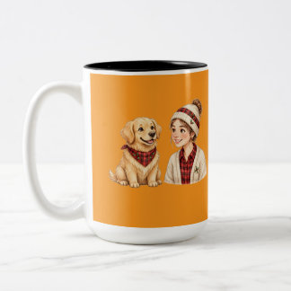 Happy happy christmas halloween party  Two-Tone coffee mug