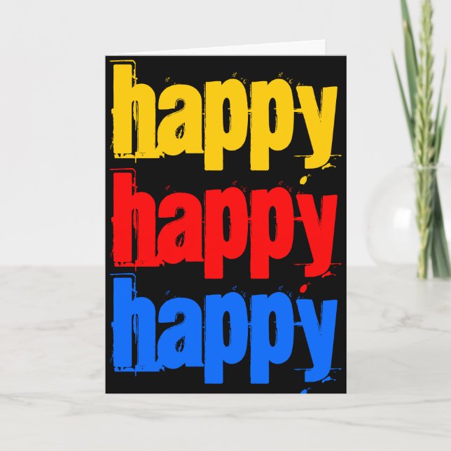 Happy Happy Happy Birthday Card (Front)
