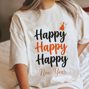Happy Happy Happy New Year Greeting Tri-Blend Shirt