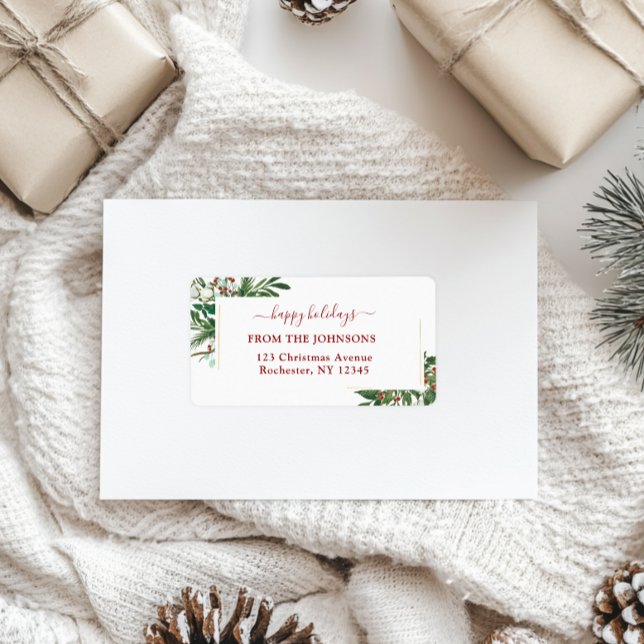 Happy Happy Holidays-Christmas Classic, Rustic, Fe Label (Creator Uploaded)