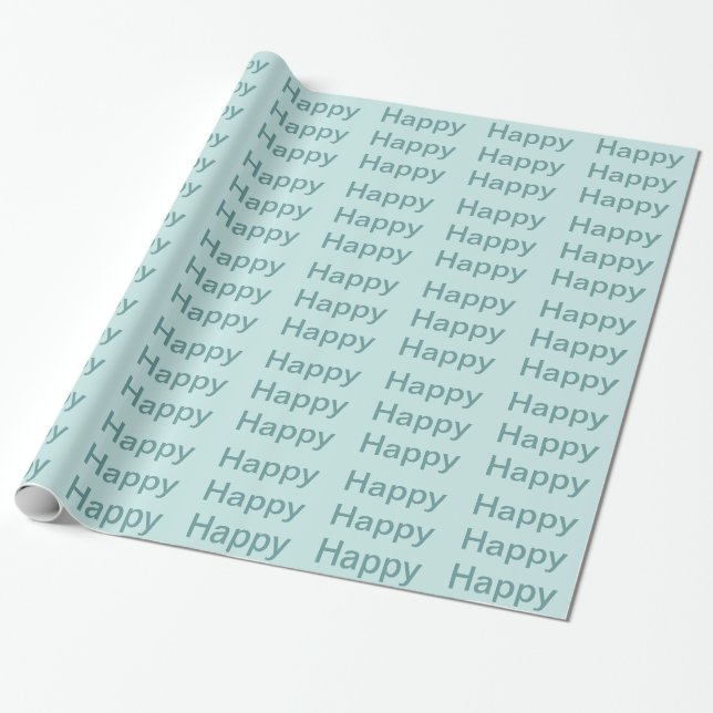 Happy Happy Wrapping Paper (Unrolled)