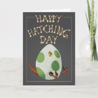Happy Hatching Day - Dinosaur Birthday Card