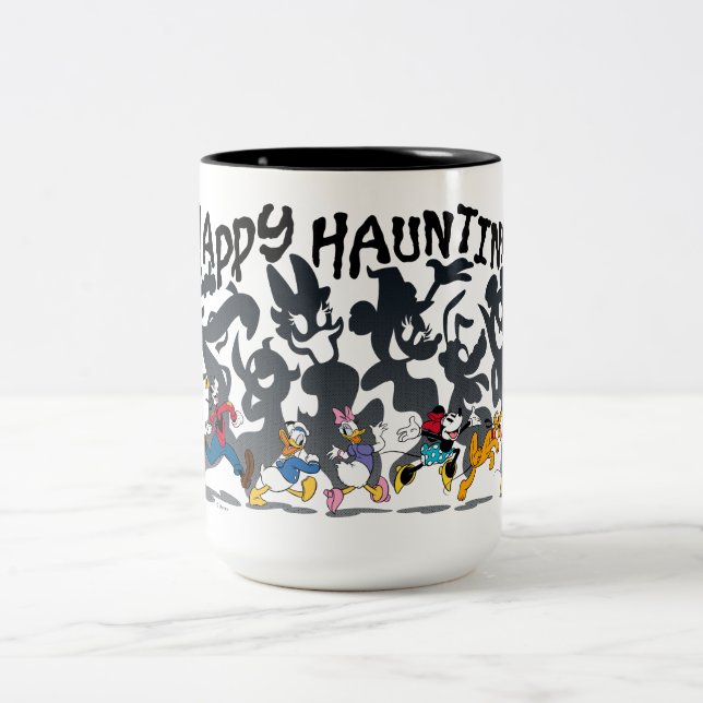 Happy Haunting from Mickey and Friends Two-Tone Coffee Mug (Center)
