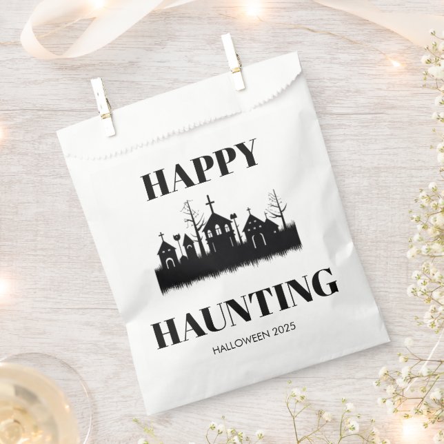 Happy Haunting | Halloween Candy Favour Bags (Clipped)