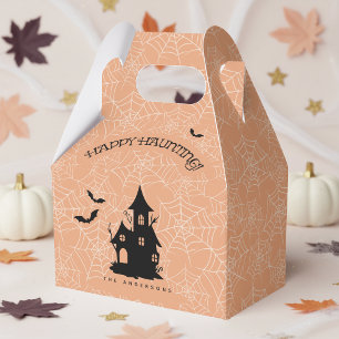 Happy Haunting Haunted House & Bats ID1329 Favor Box