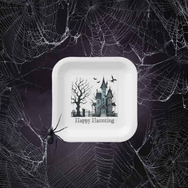 Happy Haunting  Paper Plate (Creator Uploaded)