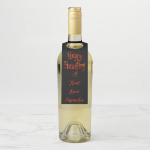 Happy Haunting Personalized Bottle Tag
