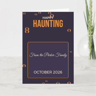 Happy Haunting Pumpkin Halloween Greeting Card