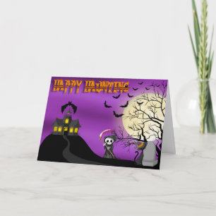 Happy Haunting Reaper Greeting Card