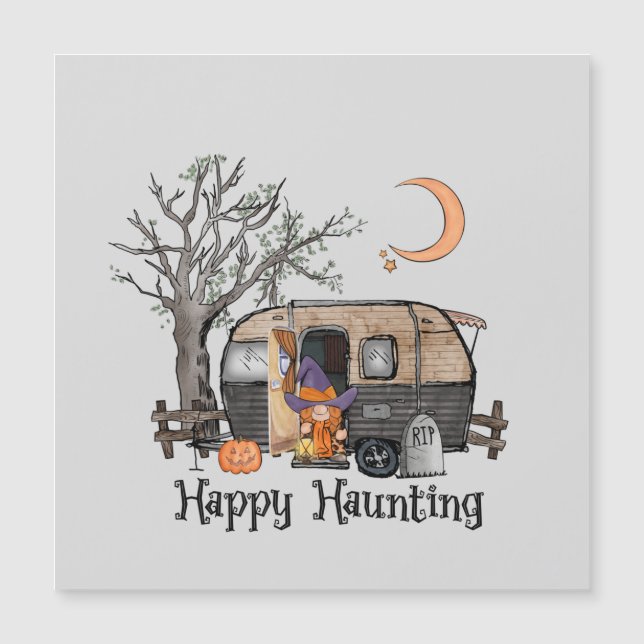 Happy Haunting – Spooky Witch and Camper Van (Front)