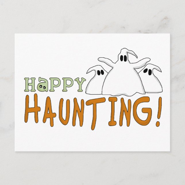 Happy Haunting Tshirts and Gifts Postcard (Front)