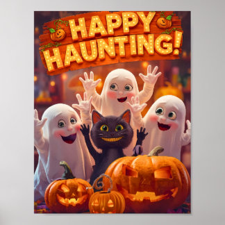 Happy Hauny - Poster d'Halloween pour enfants
