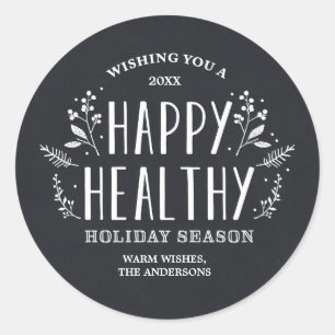Happy Healthy Holiday   Gift Tag Stickers
